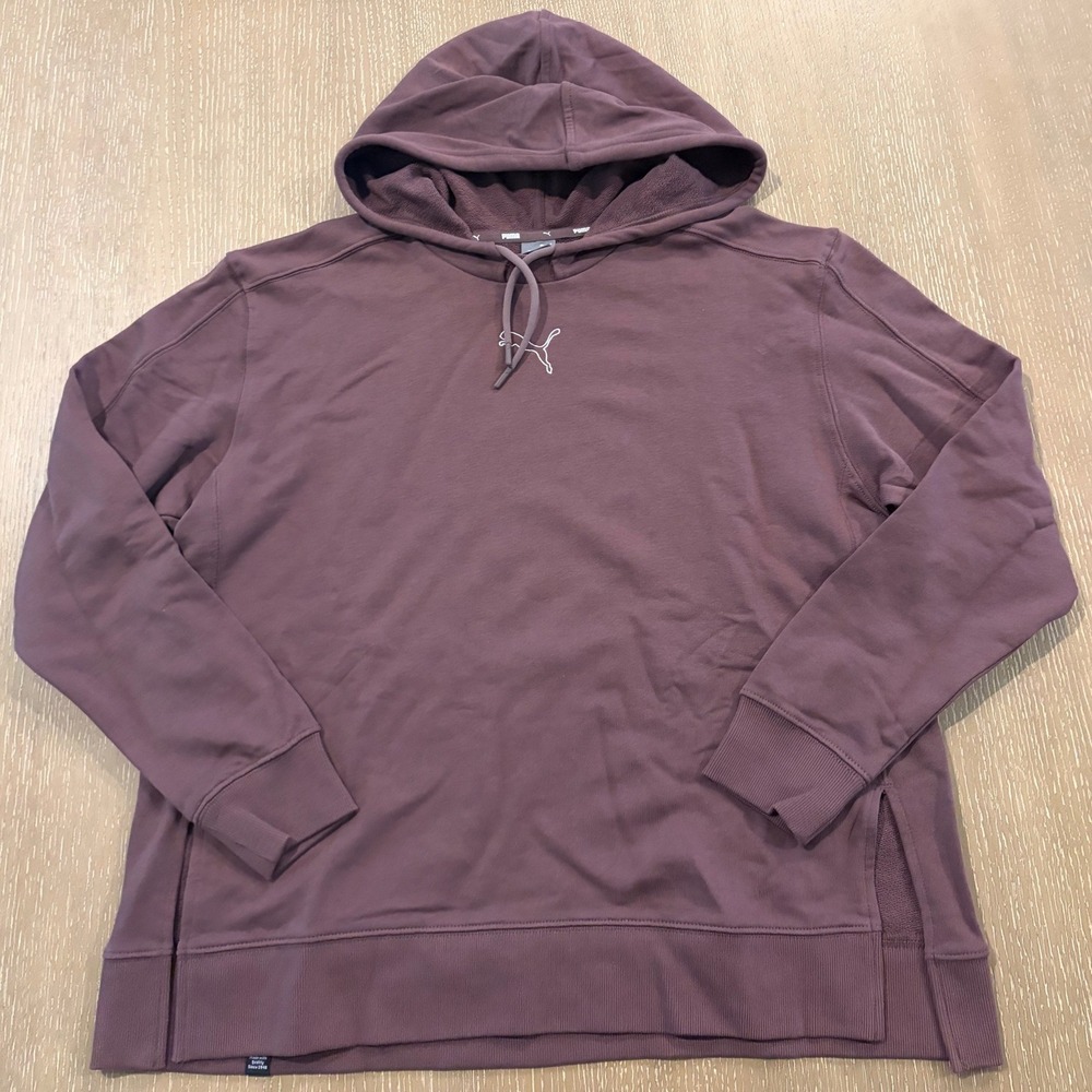 PUMA Women‎ Plum Purple French Terry Pullover Hoodie Sweatshirt 849831-75 L